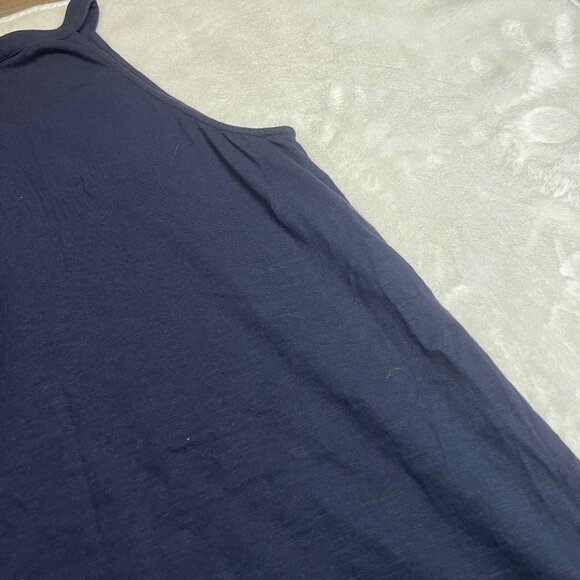 Lilly Pulitzer Shay Dress Womens Size Large Ruffle Halter Neck Cotton Modal Navy - Picture 8 of 11